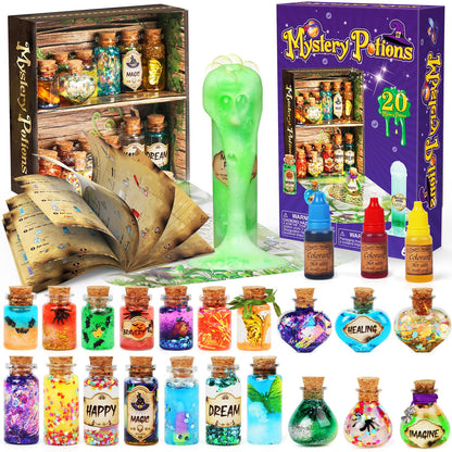 Mystery Potions DECOHOME Kit for Kids, 20 Magic Mix Wizard Potion Bottles, Craft Toys Creative Christmas Birthday Gifts for Boys & Girls Age 6 7 8 9 10+