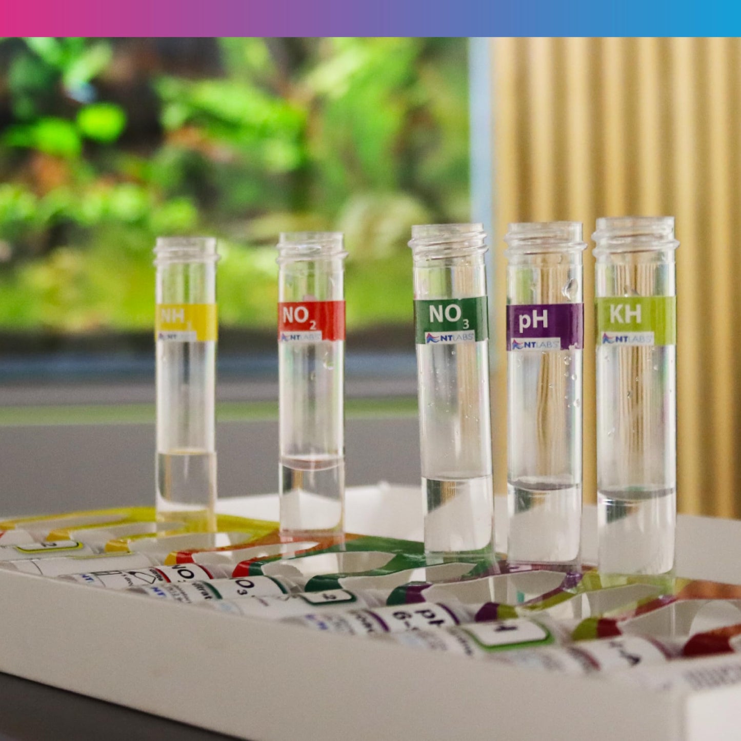 NT Labs Aquarium Lab Multi Test Kit (All-in-one Water Testing Kit - Ammonia, Nitrite, Nitrate, pH, General Hardness (GH) and Carbonate Hardness (KH)), Accurate Results, Up to 200 Tests, Easy to Use
