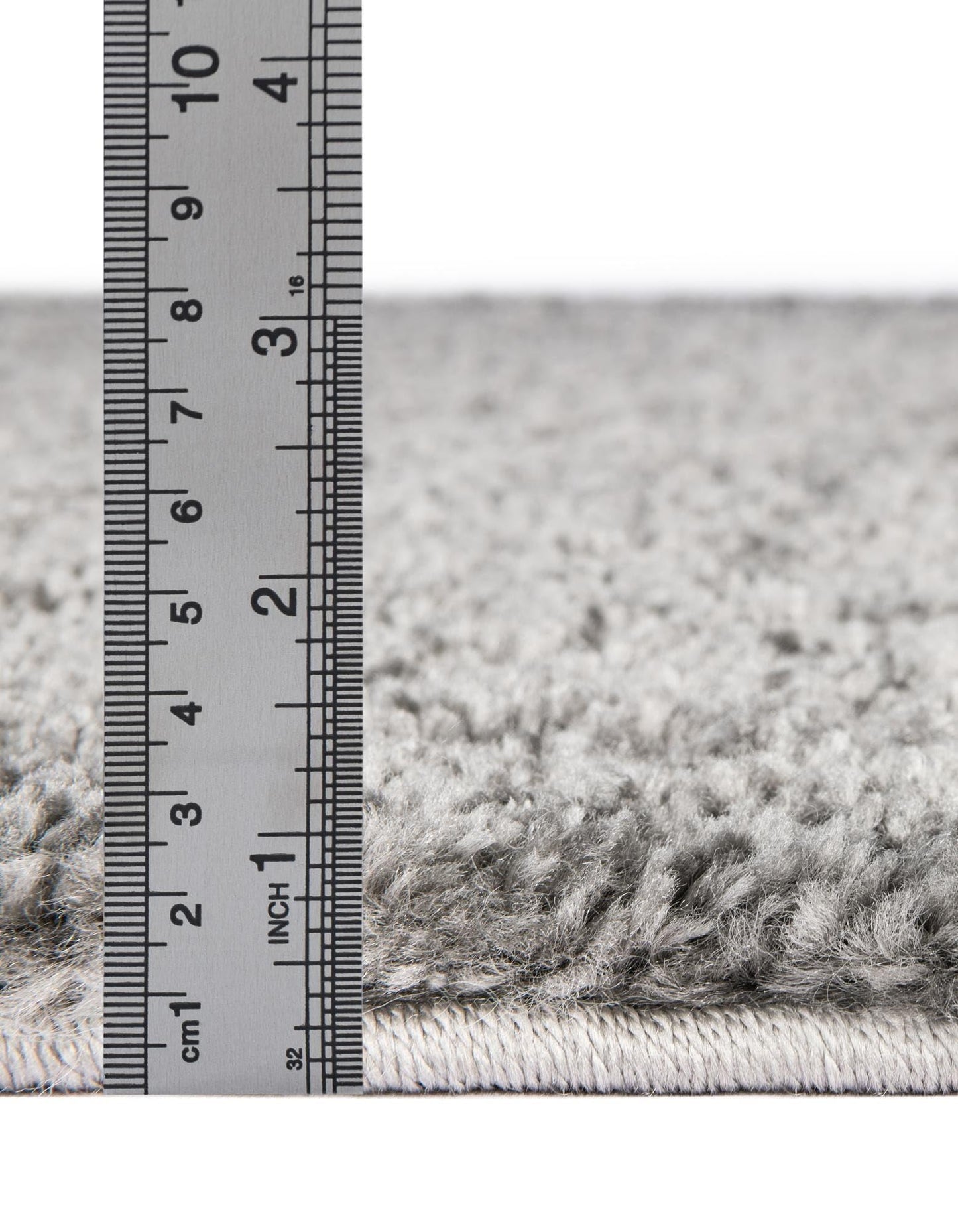 Rugs.com Solid Frieze Collection Rug – 8x10 Gray Shag Rug Perfect for Living Rooms, Large Dining Rooms, Open Floorplans