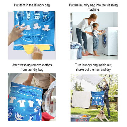 Fur Magic Pet Laundry Bag Keeps Your Washing Machine Free From Pet Hair Large Size Ideal For Dog Cat Horse Rabbit, Limited Edition