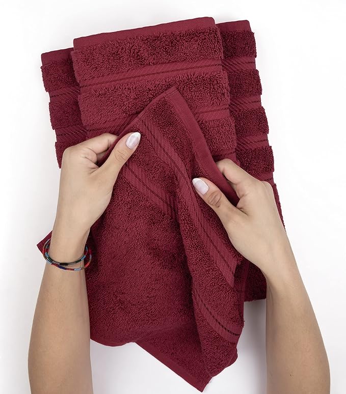 American Soft Linen Luxury 6 Piece Towel Set, 2 Bath Towels 2 Hand Towel 2
