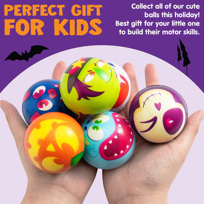 JOYIN 24 PCS Halloween Stress Balls Halloween Novelty Toys Balls for Halloween Squishy Toys Slow Release, Halloween Party Favors, Decoration Supplies, Party Bag Fillers