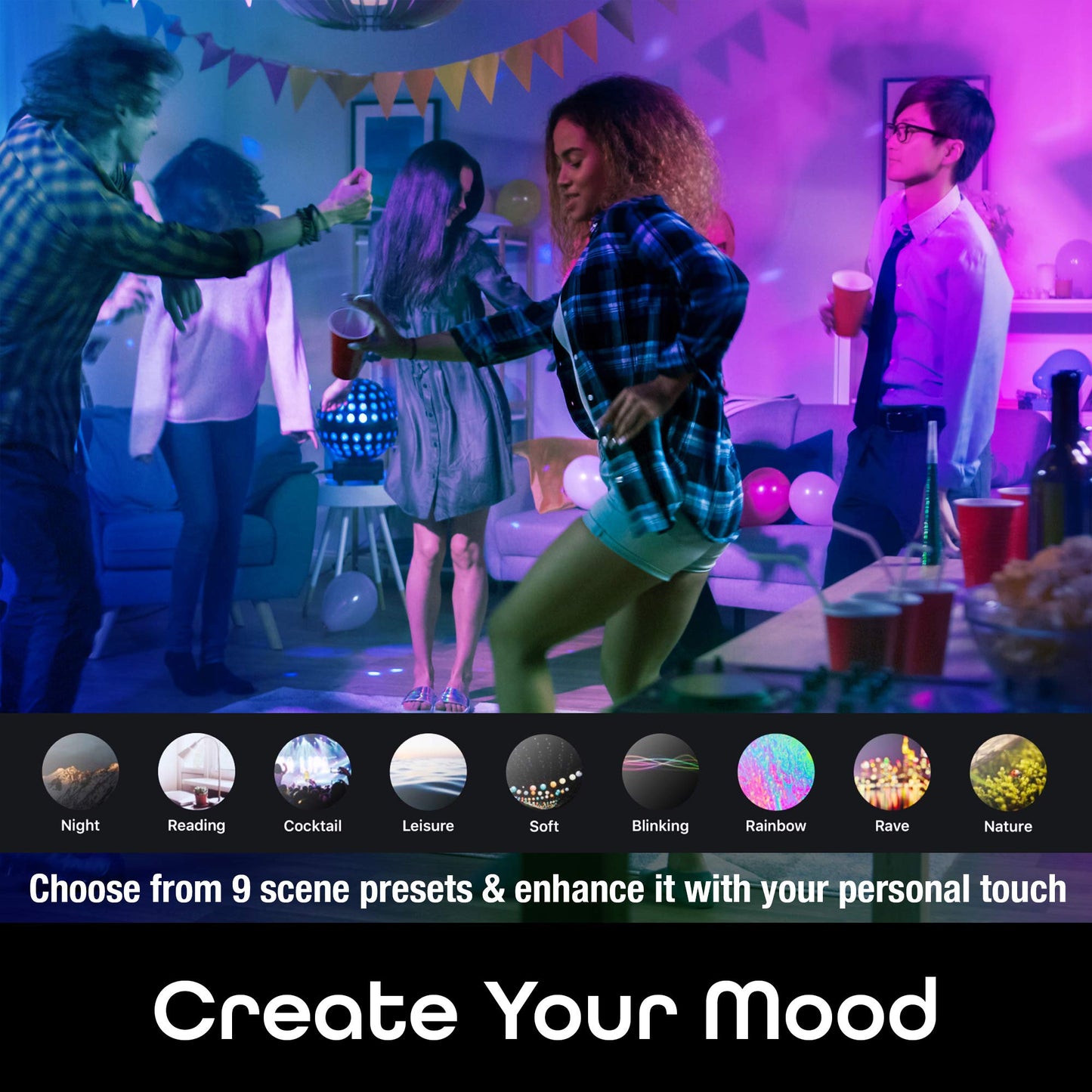 Geeni Smart LED Strip Lights,RGBWW Color Changing,Weatherproof,Timer & Scenes, Dimmable,Tunable White, Works with Alexa & Google Home 9.8ft