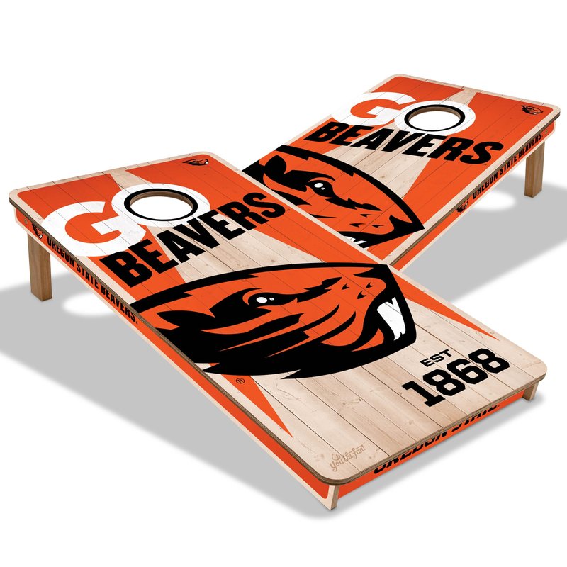 YouTheFan NCAA Oregon State Beavers 2’ x 4’ Professional Wood Cornhole Game