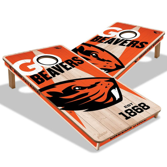 YouTheFan NCAA Oregon State Beavers 2’ x 4’ Professional Wood Cornhole Game