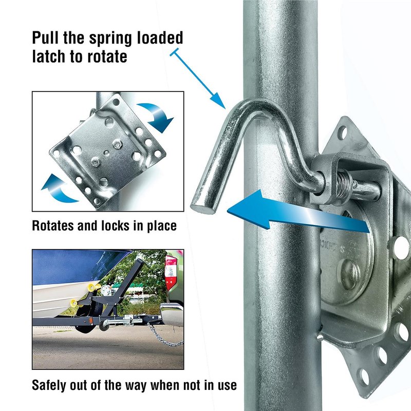 Seachoice Fold Up Trailer Jack, 22-7/8 In., Max Lift 1,000 Lbs.