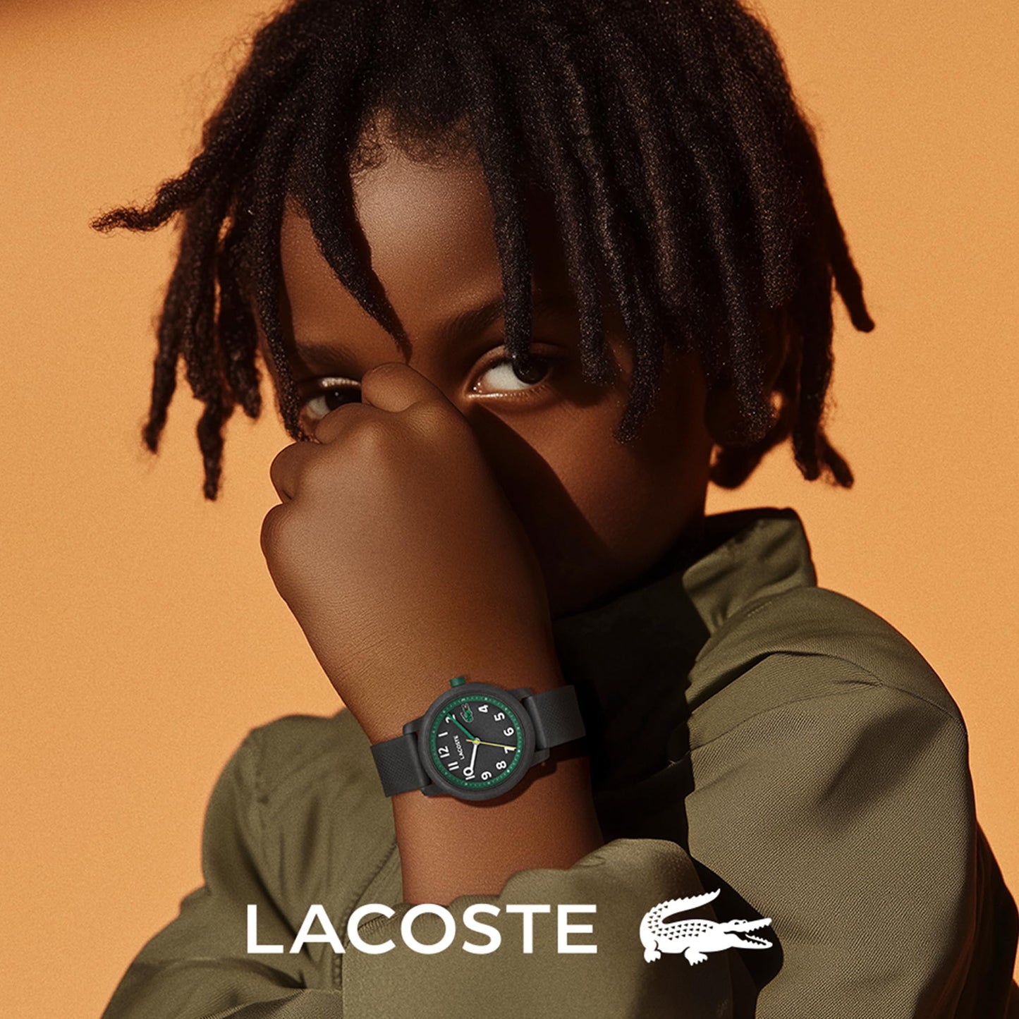 Lacoste Analogue Quartz Watch for Kids LACOSTE.12.12 Kids Collection with Black Silicone Bracelet - 2030042