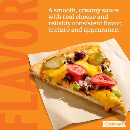 Chef-mate Basic Cheddar Cheese Sauce, Canned Food for Mac and Cheese, 6 lb 10 oz (#10 Can Bulk)