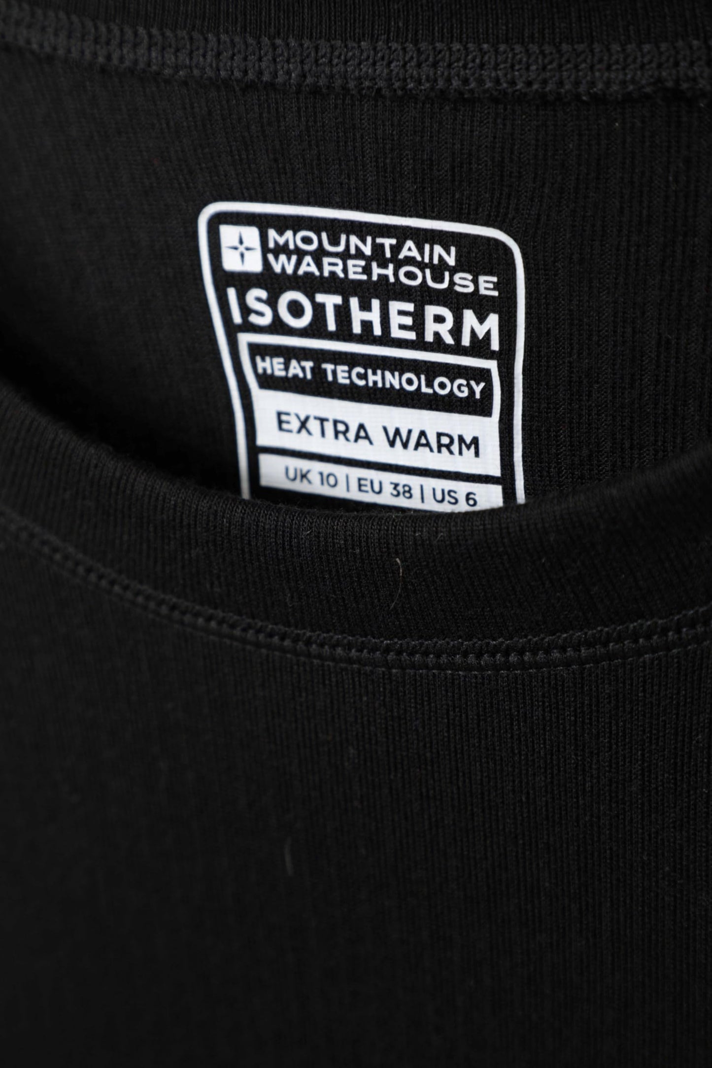 Mountain Warehouse Talus Womens Round Neck Tops - Multipack Ladies Thermal Tee, Lightweight, Quick Drying - Best for, Skiing, Snowboarding to wear as a Baselayer Black (2 Pack) Women's Size 14