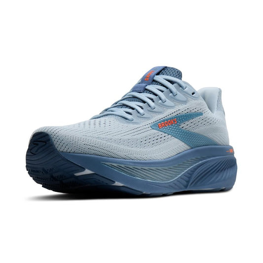 Brooks Men’s Ghost 17 Neutral Running Shoe - Skyway/Moonlight/Orange - 8.5 Medium