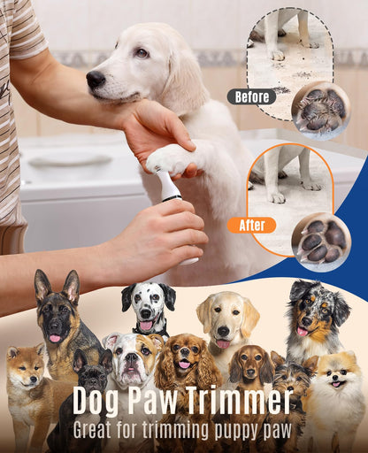 oneisall Dog Paw Trimmer with 2 Blades,Low Noise Dog Clippers Grooming Kit,Pet Trimmer for Dogs Cats Paws, Eyes, Ears, Face