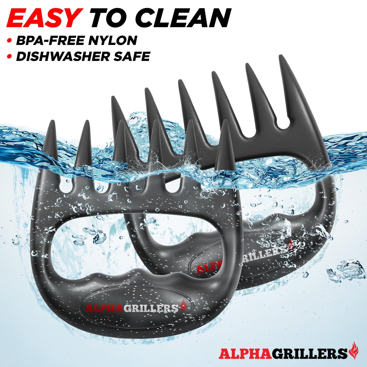 Alpha Grillers Meat Shredder Claws - Grilling Accessories Gifts for Men Dad Him Husband Son Boyfriend Birthday - BBQ Accessories Grill Puller for Cooking Shredding Barbecue Smoker Pulled Pork Chicken