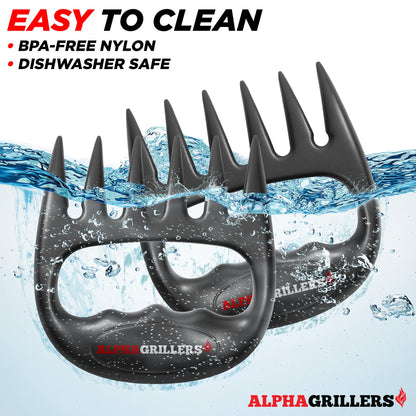 Alpha Grillers Meat Shredder Claws - Grilling Accessories Gifts for Men Dad Him Husband Son Boyfriend Birthday - BBQ Accessories Grill Puller for Cooking Shredding Barbecue Smoker Pulled Pork Chicken