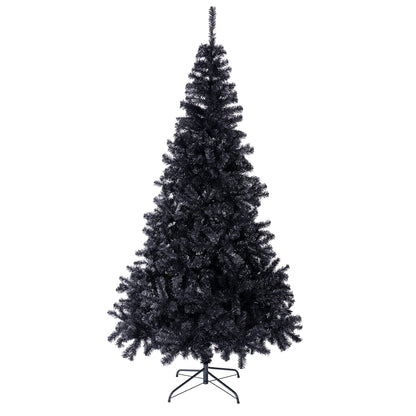 Sunnyglade 6 Ft Halloween Black Premium Artificial Christmas Tree 1000 Tips Easy to Assemble with Christmas Tree Stand (6 ft)