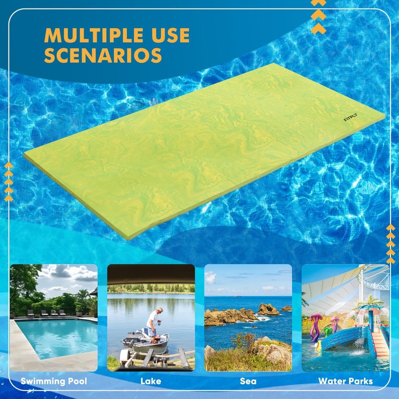 Floating Water Mat - Tear-Resistant Foam for Multi-User Fun | 6.6' for Pool Parties & Lake Adventures