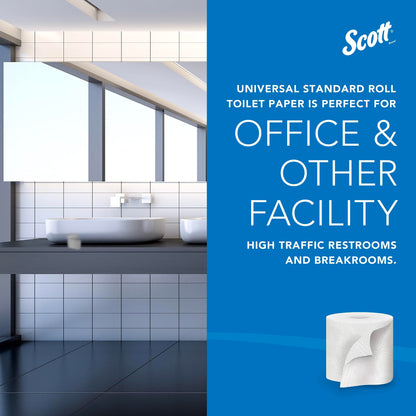 Scott Professional 100% Recycled Fiber Standard Roll Bulk Toilet Paper (13217), 2-Ply, Elevated Design, White, Individually Wrapped (80 Rolls of 473 Sheets, 37,840 Sheet Total)