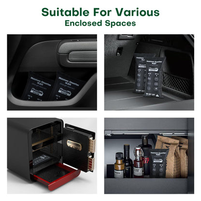 CONOPU Car Dehumidifier Bag Reusable, 1KG Moisture Absorber for Windscreen Covers Frost, Silica Gel Packets Includes Anti Slip Mat, Prevents Condensation and Mold, Ideal for Use in Home, Wardrobe, Car