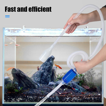 AQUANEAT Aquarium Vacuum Siphon, Fish Tank Water Changer, Gravel Cleaner, Hand Pump