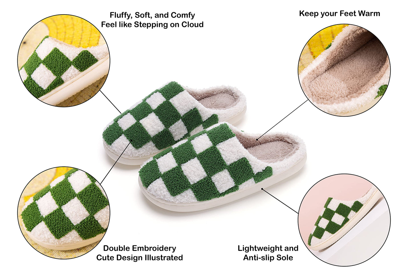 NEVEROLD Fun Cute Trendy Cartoon Illustrated Characters Colorful Comfort Cozy Plush Warm Fluffy Fur Slip On Cushion Slippers for Girls and Women (Pumpkin, medium)