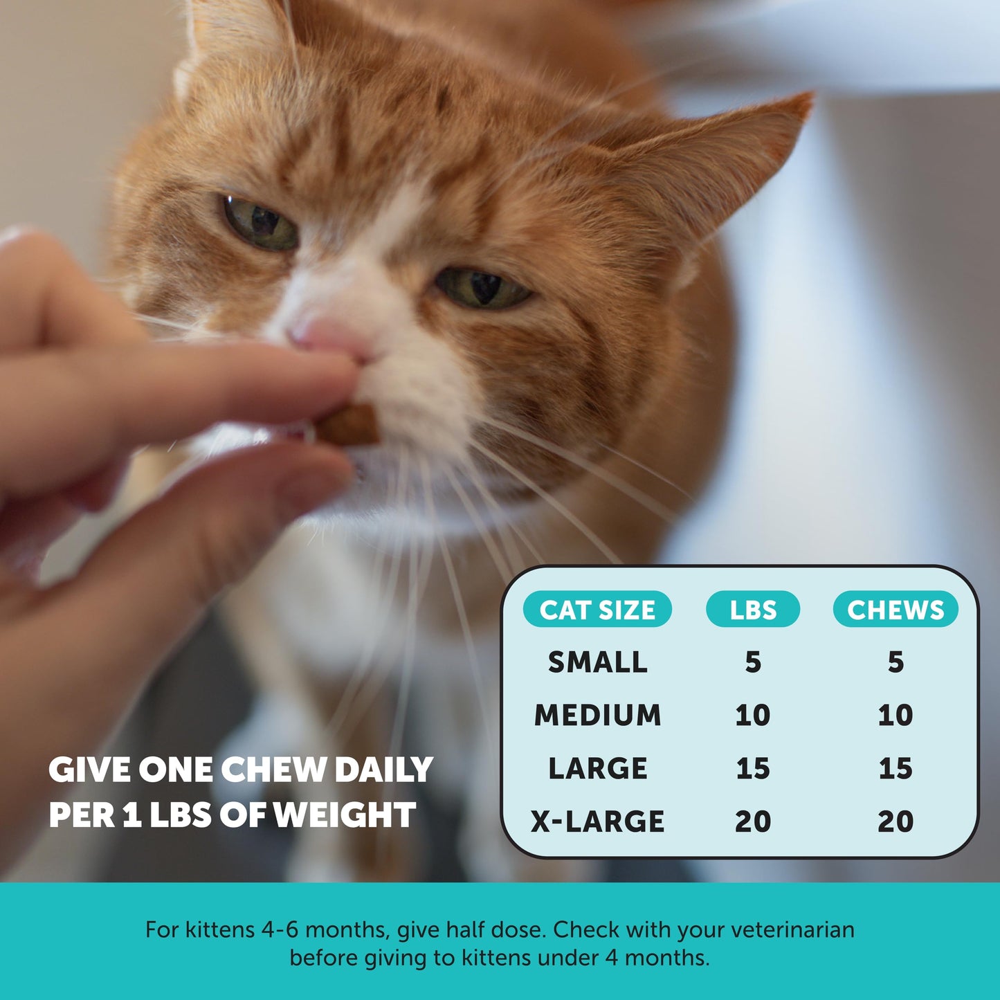 Calming Chews for Cats - Cat Anxiety Relief + Helps Reduce Stress - Behavioral Support & Promotes Relaxation for Travel, Boarding, Vet Visits, Separation Anxiety - Chicken (30-Day Supply)