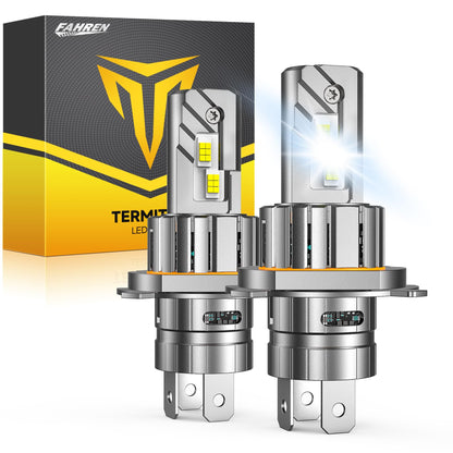 FAHREN Upgraded H4/9003/HB2 Bulb, [Modern & Brightest] 36000LM 900% Ultra-Bright Bulbs 360° Adjustable Quick Install, 1:1 Mini Size No Adapter Required H4 Fog Light bulb, Pack of 2
