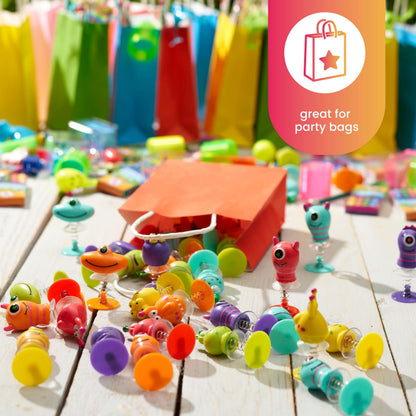 THE TWIDDLERS 36 Monster Spring Jump Up Pop Up Toys for Kids, 6cm - Birthday Party Favours, Goody Bag Fillers and Toy Gift Set, Classroom Prizes