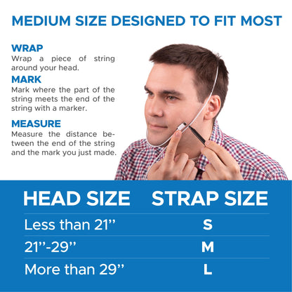 AVEELA Chin Strap for Sleeping | 3 Sizes Anti Snoring Chin Strap, Anti Snoring Device for Men and Women | Double Airflow Jaw Strap, Stop Snoring Solution Chin Strap - Medium Chin Strap for CPAP Users