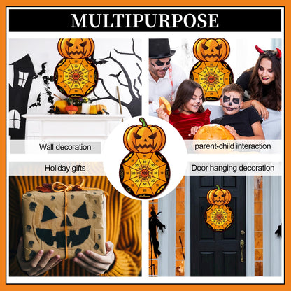 Halloween Party Games, Pumpkin Bat Black Cat Skeleton Witch Hat Dart Board with 12 Sticky Balls, Halloween Activities,Trunk or Treat Games for Party,Halloween Party Supplies Indoor Outdoor Decorations