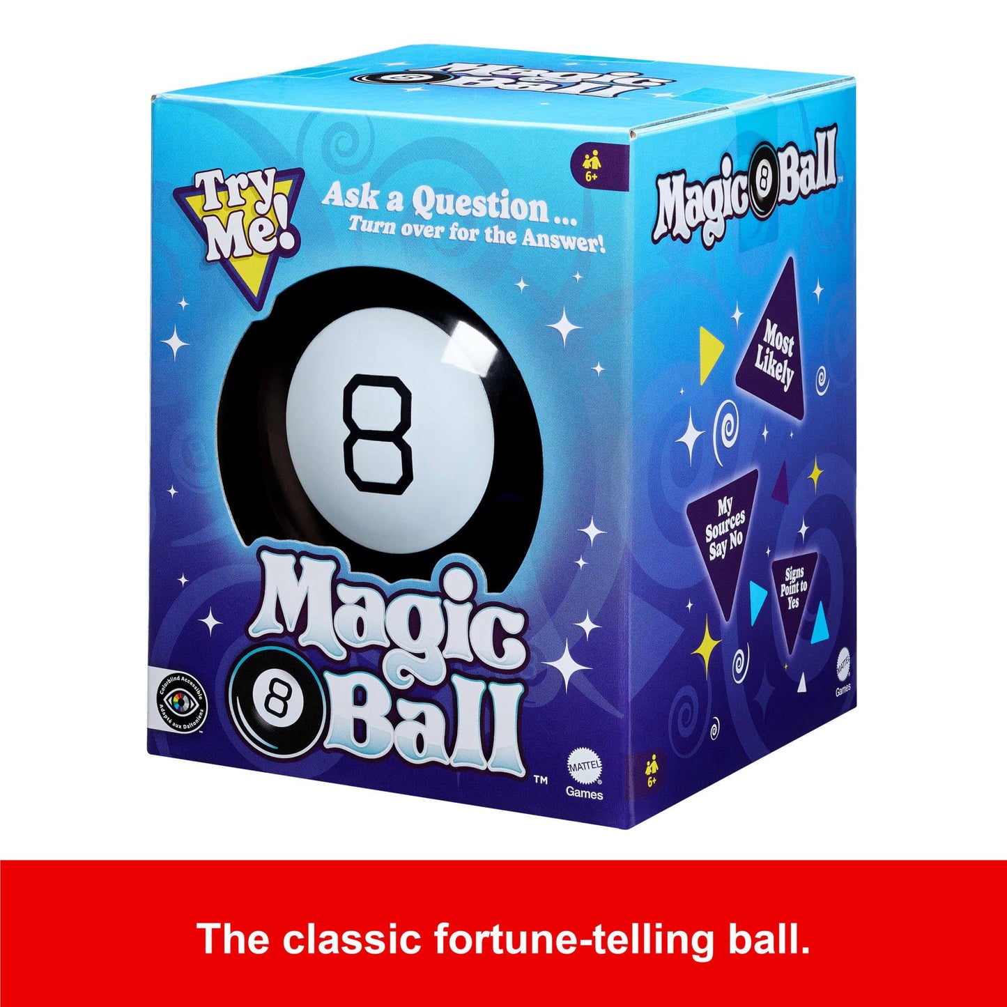 Magic 8 Ball Novelty Game, Fortune-Telling Toy for Family Nights, Game Nights, Travel, Camping, 30188