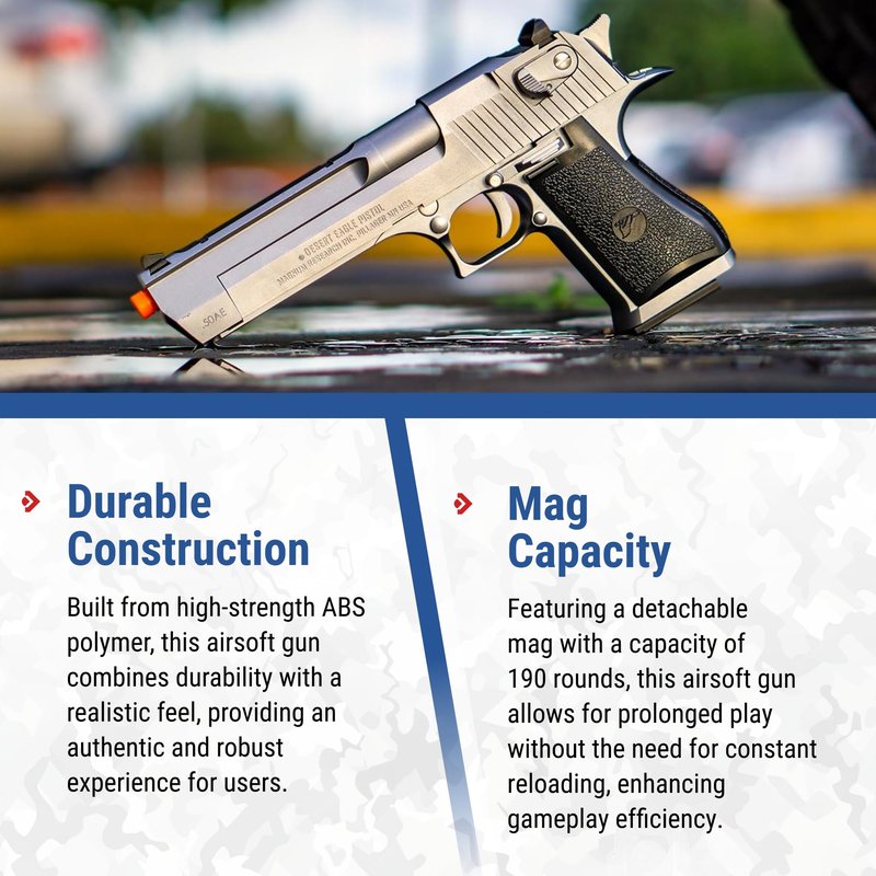 Desert Eagle 50Ae Spring Pistol, Black- ClamSpring Pistols, 200-260 FPS