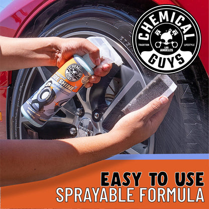 Chemical Guys Tire Kicker Sprayable Extra Glossy Tire Shine (Works on Rubber, Vinyl & Plastic), Great for Cars, Trucks, SUVs, Motorcycles, RVs & More, 16 oz (2 Pack)