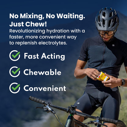 SaltStick FastChews Electrolytes - 60 Chewable Electrolyte Tablets - Salt Tablets for Running, Fast Hydration, Leg Cramps Relief, Sports Recovery - Non-GMO, Vegan, Gluten Free (Watermelon)