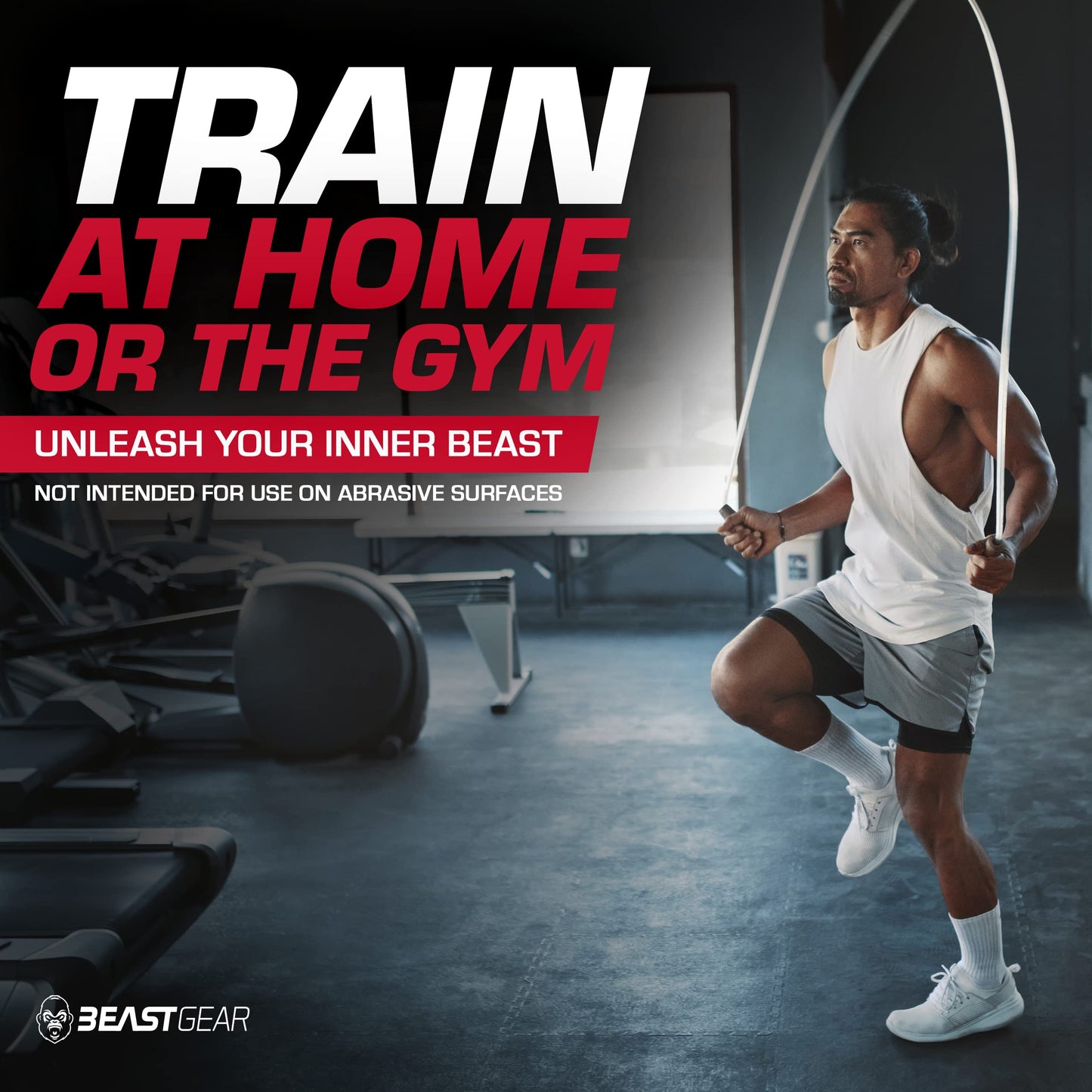 Beast Gear Jump Rope for Men and Women - Built for Speed, Premium Aluminium Jumping Rope for Advance Fitness - Boxing, MMA, HIIT, Strength Training & Double Unders