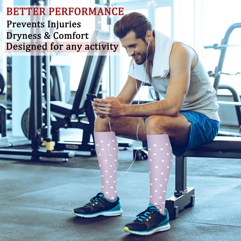 CHARMKING Compression Socks for Women & Men (8 Pairs) 15-20 mmHg Graduated Copper Support Calf Socks are Best for Pregnant, Nurses - Boost Performance, Circulation, Knee High Wide Calf(S/M, Multi 58)