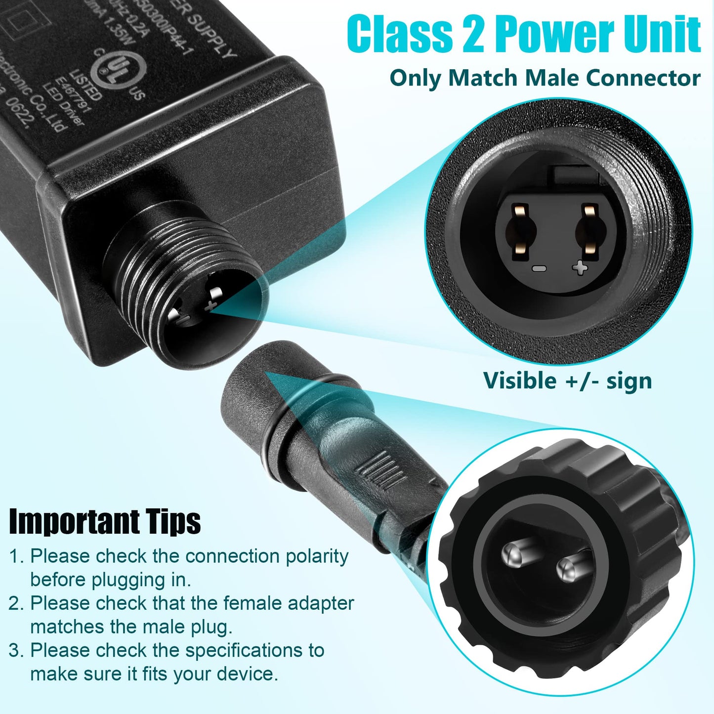 8 Pcs Replacement Yard Inflatable Adapter Power Supply Adaptor 12Vdc 1.0A Class 2 Power Supply for Halloween Christmas Inflatable Decorations