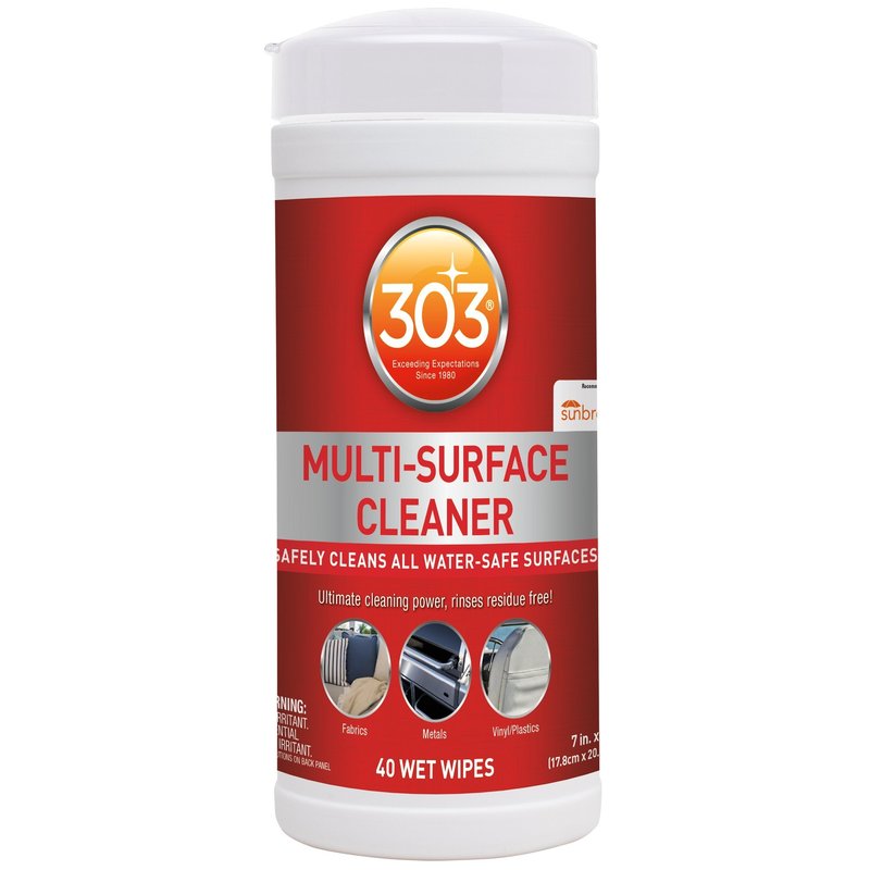 303 Products 30220-6PK 303 Multi Surface, All Purpose Cleaner Wipes, 40 Towelettes, Pack of 6