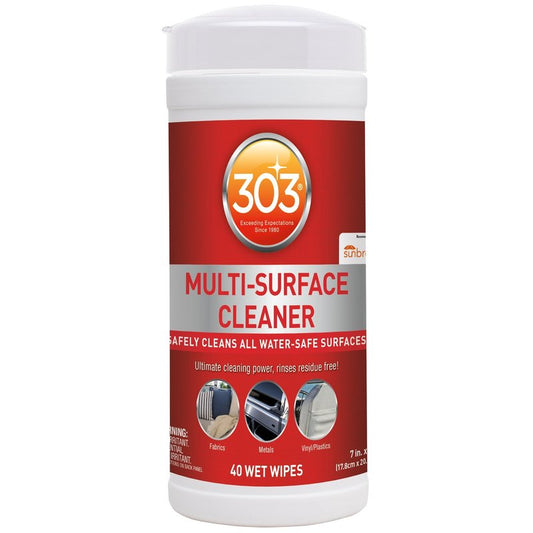 303 Products 30220-6PK 303 Multi Surface, All Purpose Cleaner Wipes, 40 Towelettes, Pack of 6