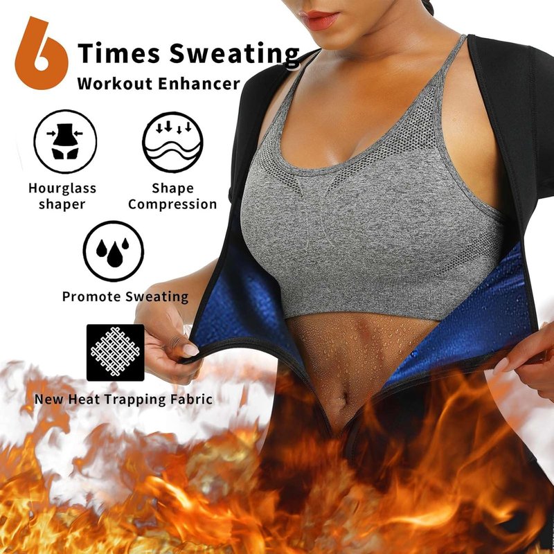 Sauna Suit for Women - 3-in-1 Weight Loss Sweat Vest | Full Body Control & Waist Trainer