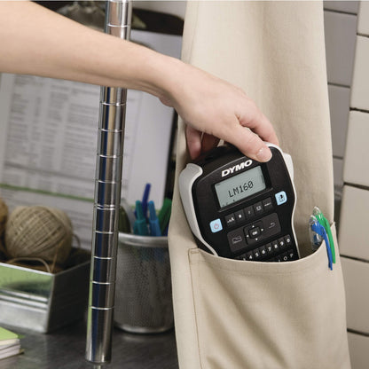 Dymo LabelManager 160 Label Maker | Handheld Label Printer with QWERTY Keyboard | Includes Black & White D1 Label Tape (12mm) | For Home & Office