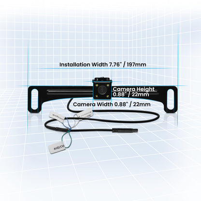 BOSS Audio Systems LPCB40 Reverse Rearview License Plate Backup Car Camera - 170° Wide Angle Rear View, Weatherproof Back Up Cam