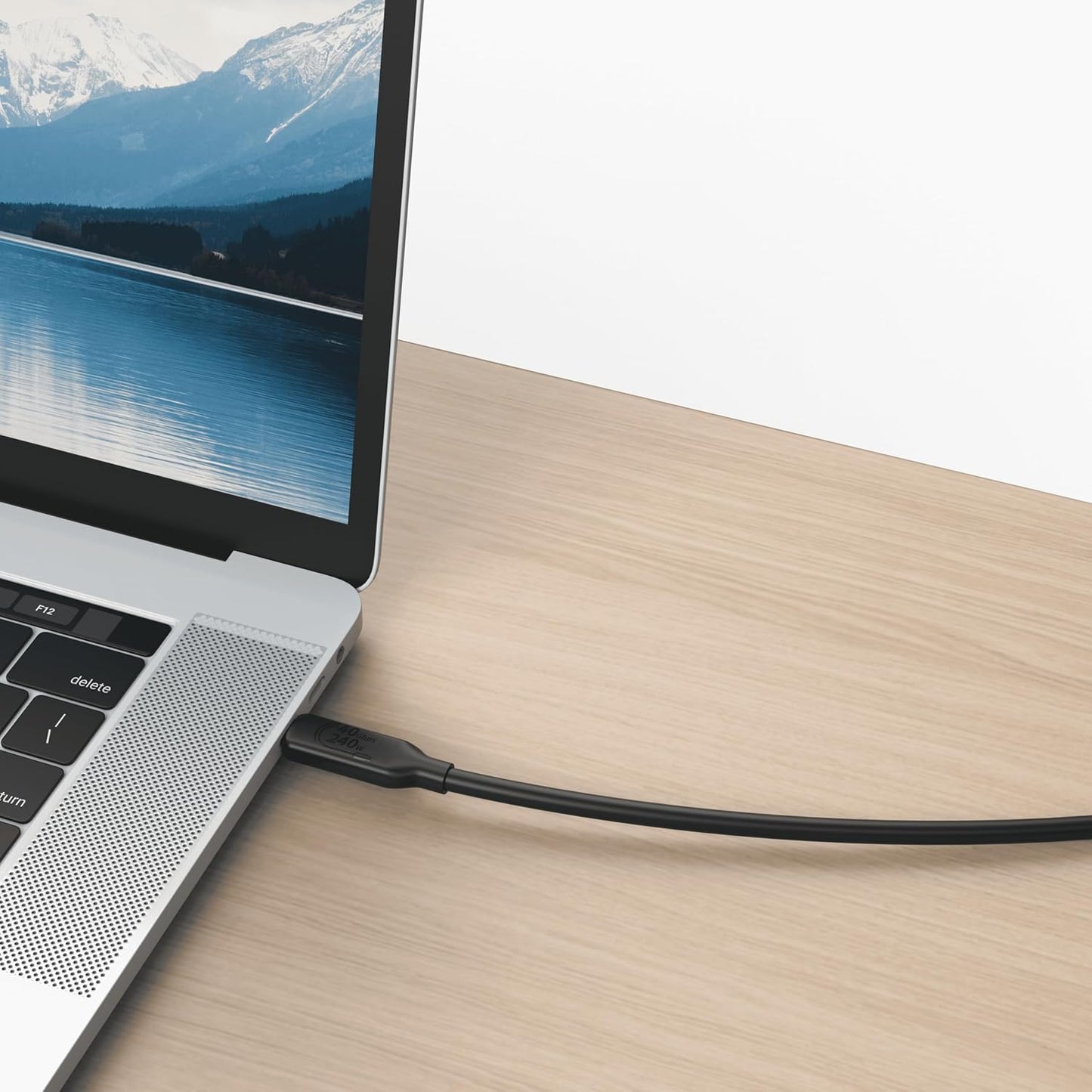 Amazon Basics USB-C to USB-C 4 Fast Charger Cable, 40 Gbps, 8K Video, 240W, USB-IF Cert, Thunderbolt 4/3 Compatible, for Apple iPhone 16/15, iPad, Samsung Galaxy, Tablets, Laptops, 3.3 foot, Black