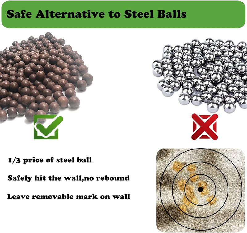 Biodegradable Clay Slingshot Ammo Balls - 1/2 Inch (12mm - 13mm) for Hunting & Target Practice