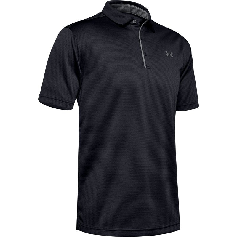 Under Armour Men's Tech Golf Polo, Black (001)/Graphite, 4X-Large Tall