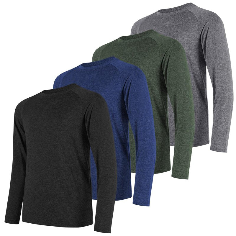 MCPORO Long Sleeve Shirts for Men Quick Dry Moisture Wicking Sun Protection Workout Mens Long Sleeve Tee Shirts