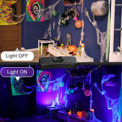 Atfoyer 40W LED Black Light Bar for Glow Party, Blacklight with Plug &Switch, Each Light Up 484 Sq.ft Area, Halloween Glow Lights, Fluorescent Body Paint, Stage Lighting