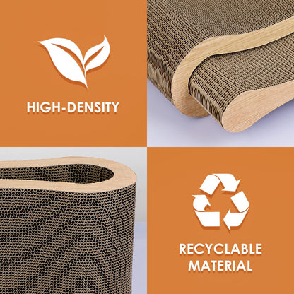 Furrytale 2 in 1 Cat Scratch Pad - Corrugated Cardboard Ultimate Cat Scratching Board, Reversible Cat Lounge Scratcher for Indoor Cats