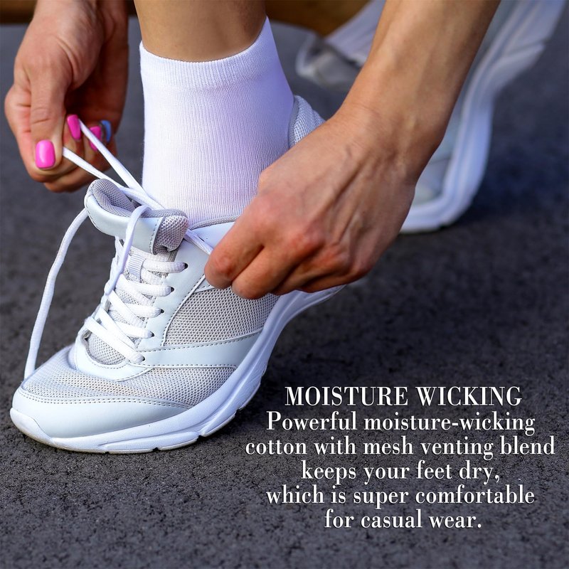 CHARMKING 6 Pairs Crew Socks for Women Soft Cotton Bootie Socks Moisture-wicking Casual Socks Non Slip Above Ankle (Black/White/Grey)