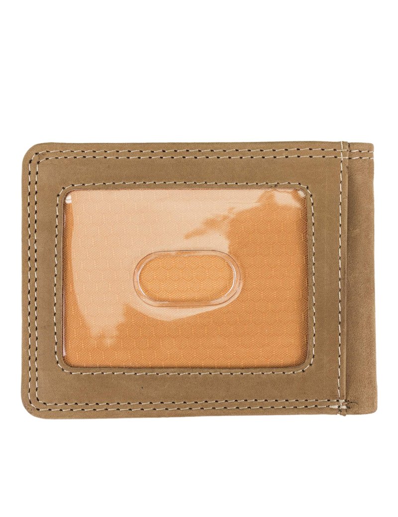 Timberland PRO Men's Slim Leather RFID Bifold Wallet with Back ID Window, Wheat/Pullman, One Size