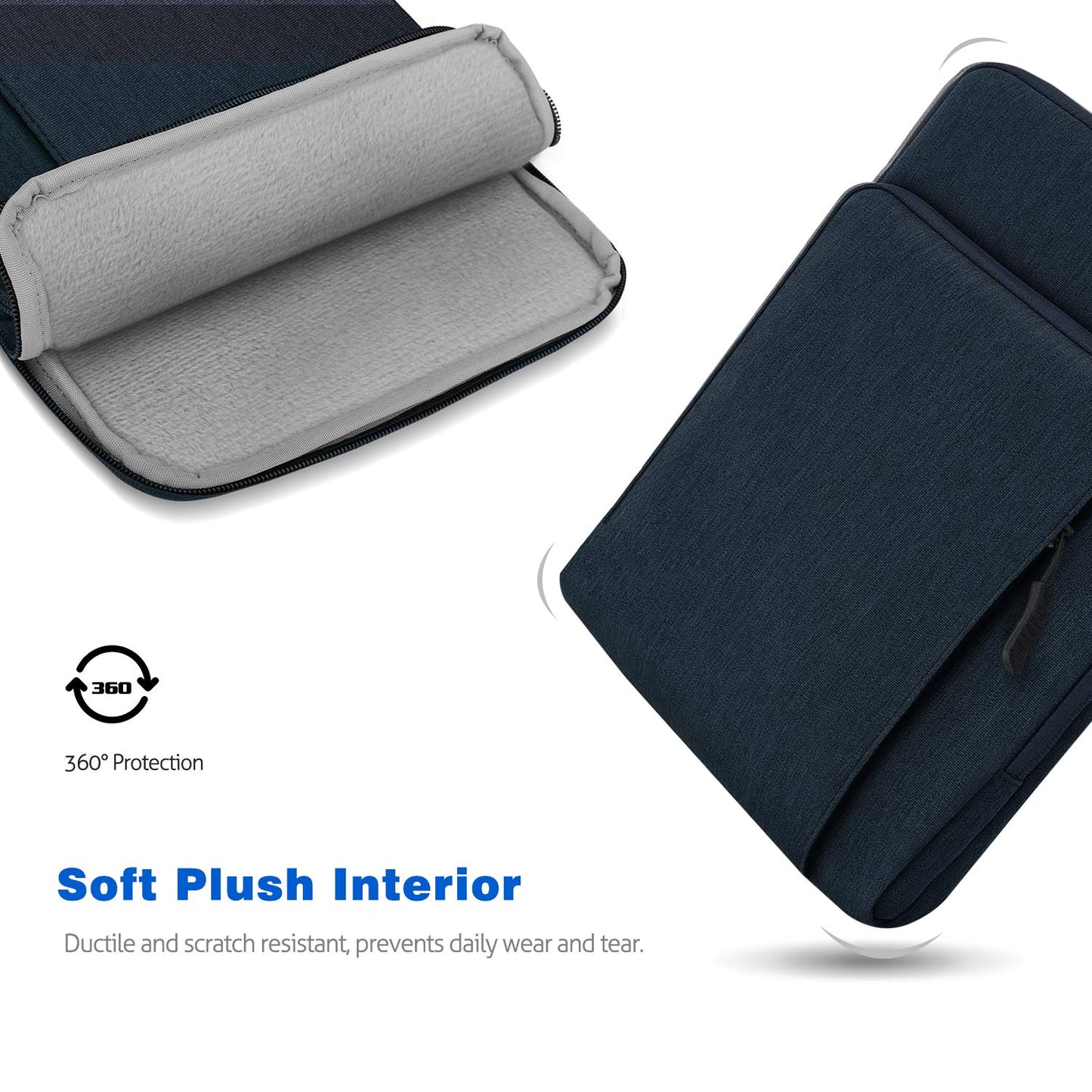 Dadanism 13 Inch Tablet Sleeve Shoulder Bag Carrying Case for iPad Pro 13" M4 2024, iPad Air 13" M3 M2, iPad Pro 12.9", Galaxy Tab S10+ Plus/S9 FE+/S9+ Plus 12.4", reMarkable Paper Pro 11.8", Indigo