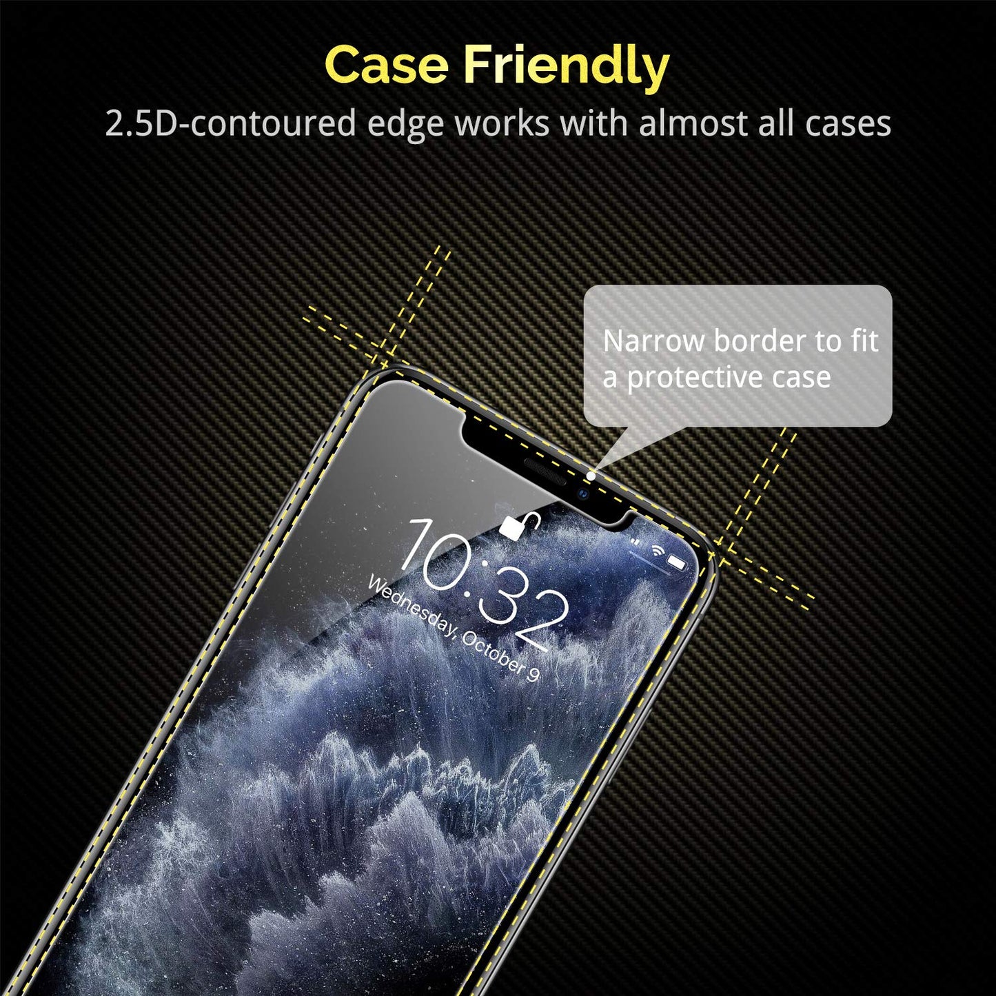 UNBREAKcable Shatterproof Tempered Glass Screen Protector for iPhone SE 2022/SE 2020, iPhone 8/7 [3-Pack] [99.99% HD Clear] [Easy Installation Frame] [9H Hardness][Bubble Free] for Apple 4.7''